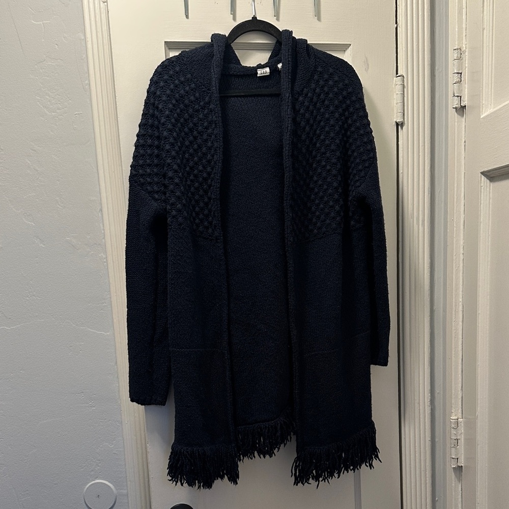 GAP Dark Blue Women's Cardigan with Fringe